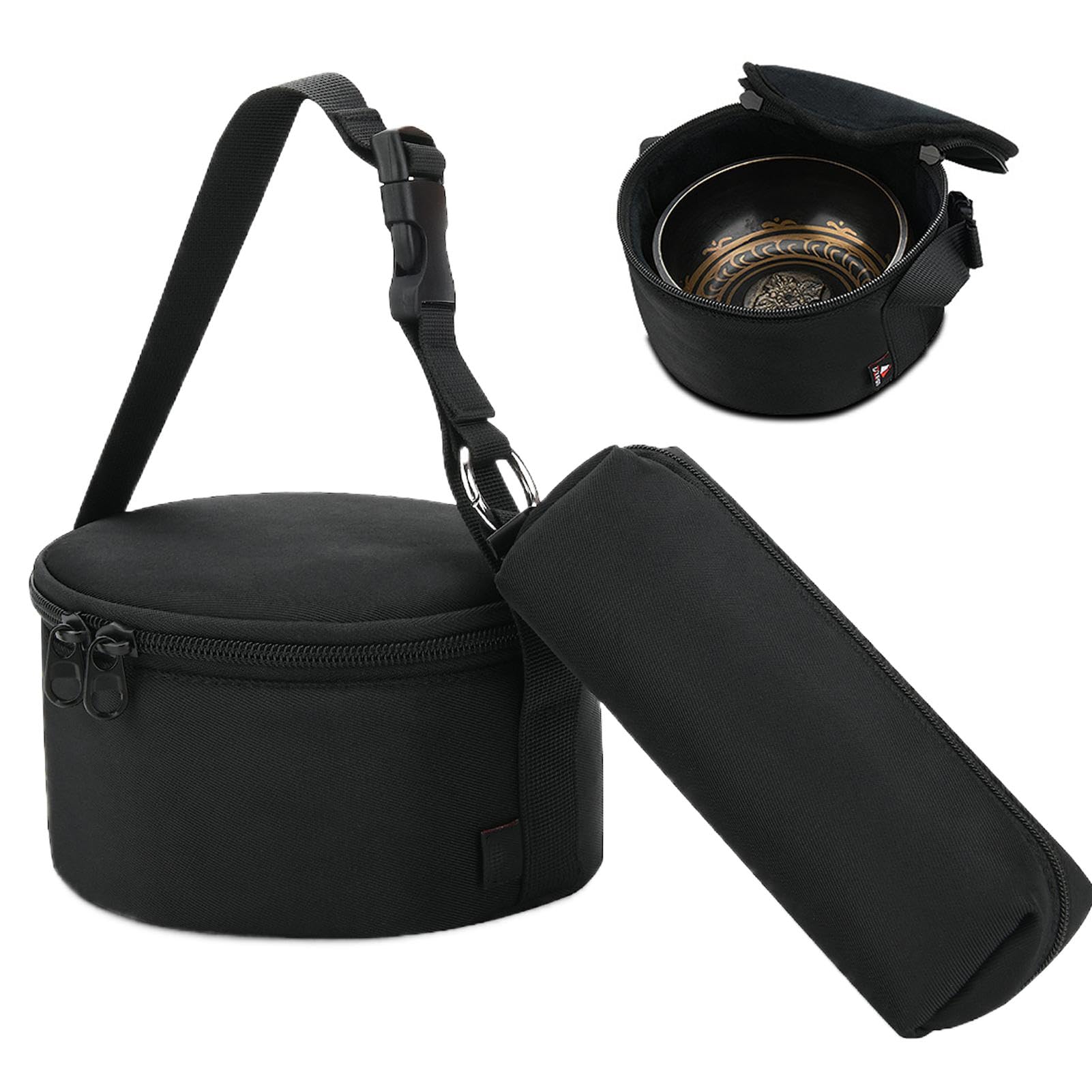 Bolsa organizadora de cuencos curativos para meditación, bolsa de almacenamiento para cuencos tibetanos, Bolsa de transporte resistente para cuencos budistas, Bolsa de almacenamiento para cuencos de s