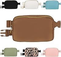 Vista 1 de VKIOIP Riñonera de moda con correa ajustable, bolsa cruzada manos libres con cremallera, accesorios de ejercicio de entrenamiento para viajes