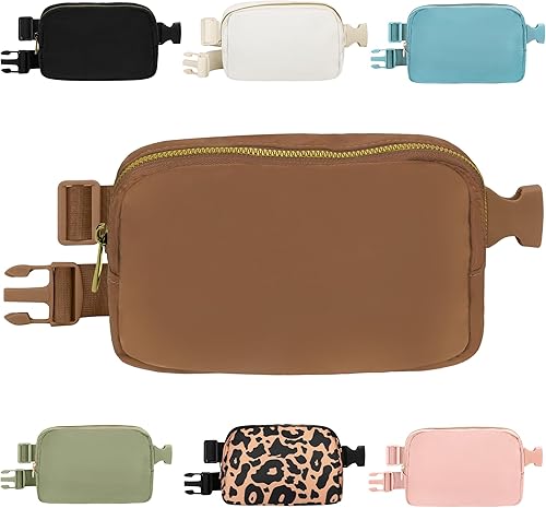 VKIOIP Riñonera de moda con correa ajustable, bolsa cruzada manos libres con cremallera, accesorios de ejercicio de entrenamiento para viajes,