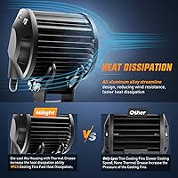 Vista 7 de Nilight Barra de luz LED, 18 W, 1260 lm, todo terreno, conducción, antiniebla, iluminación de trabajo para camioneta, tractor, camioneta, barco