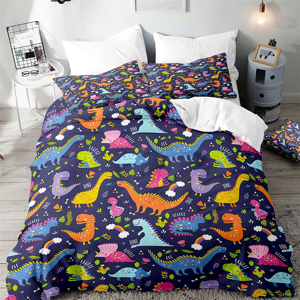 Loussiesd - Set di biancheria da letto con giraffa per ragazze e ragazzi e bambini, motivo zoo, motivo animale, con stampa selvatica, copripiumino 3D, decorazione per la stanza della fauna selvatica
