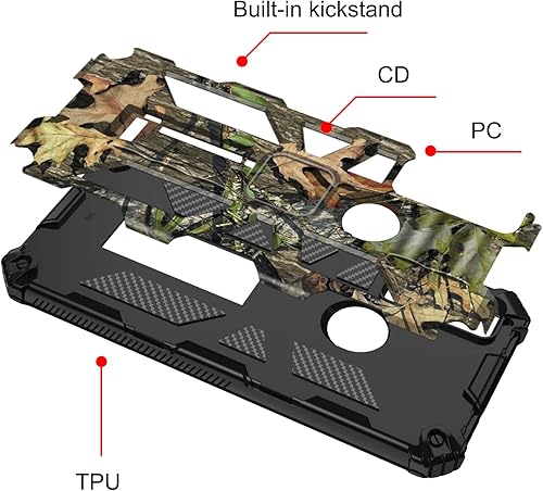 Miniatura 5 de Funda para AT&T Motivate MaxCricket Ovation 3 con protector de pantalla de vidrio templado, protección de cuerpo completo grado militar funda