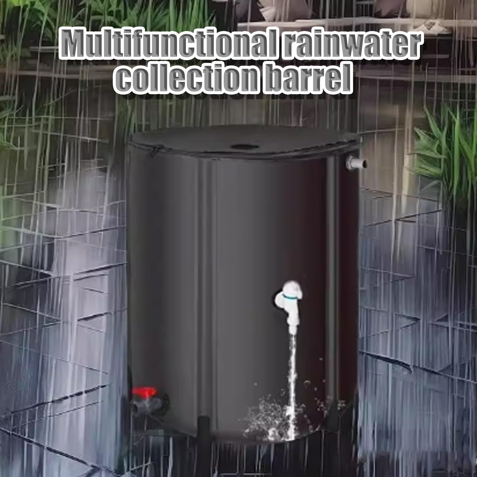 Raccoglitore di Acqua piovana Pieghevole, Serbatoio di stoccaggio di Acqua piovana Portatile da 1000 Litri, Sistema di Raccolta dell'Acqua per Esterni, Gestione efficiente dell'acq