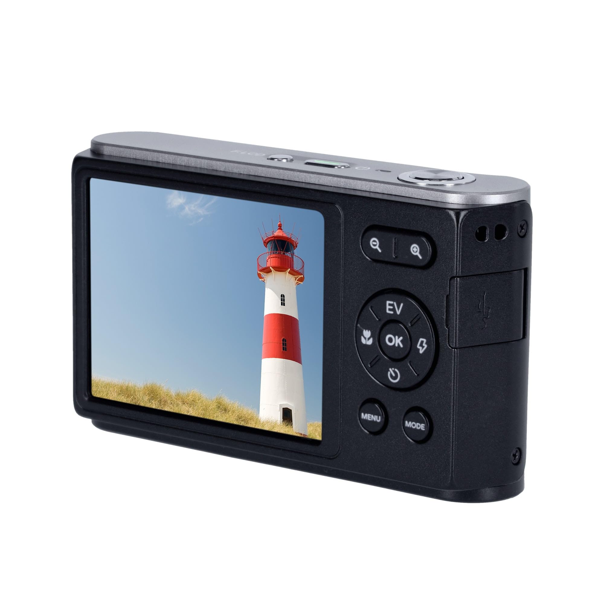 Rollei Compactline 12X Digitalkamera 64MP 4K 12X Optischer Zoom Dual Display Kompaktkamera