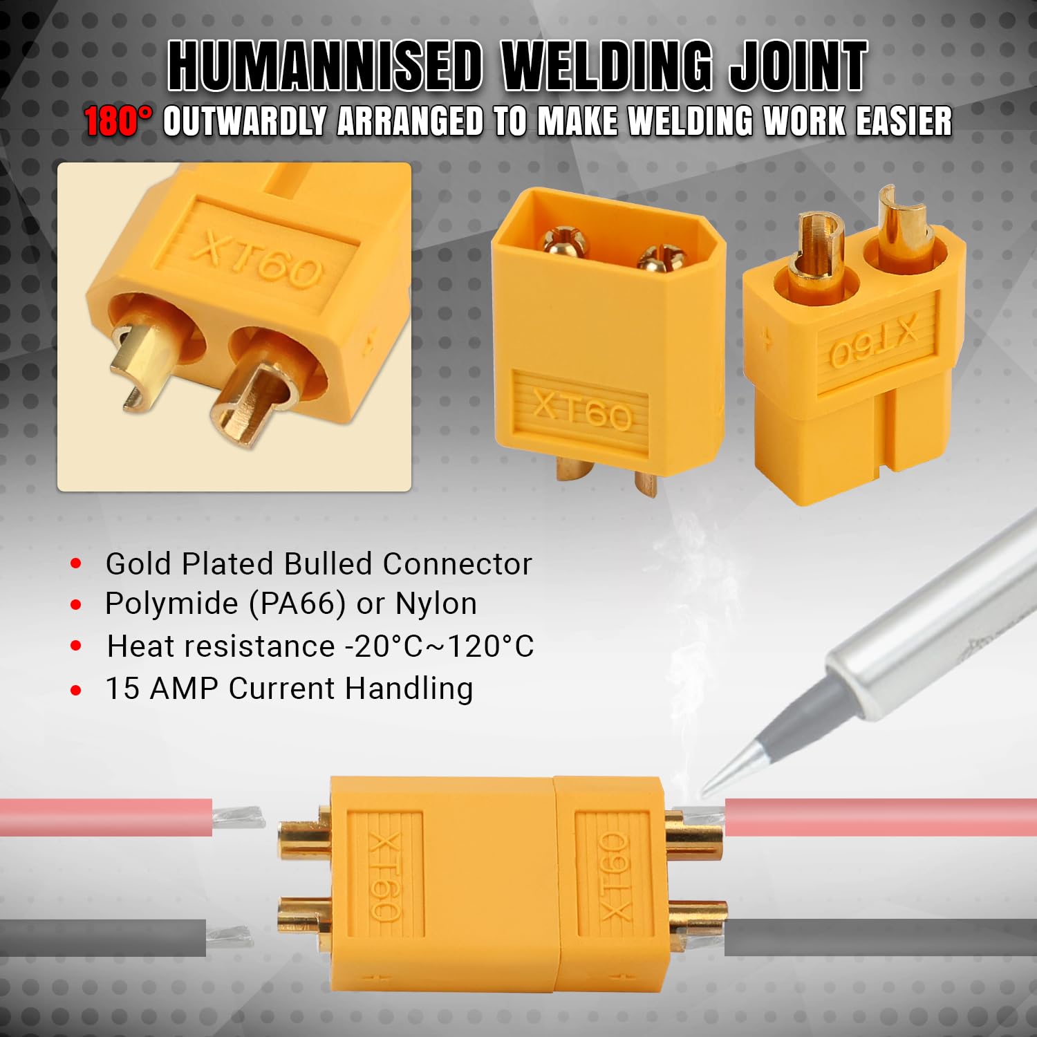 Amass 10 Pair XT60H Bullet Connector Plug Upgrated Of XT60 Sheath Female Male Gold Plated For I.1263501088
