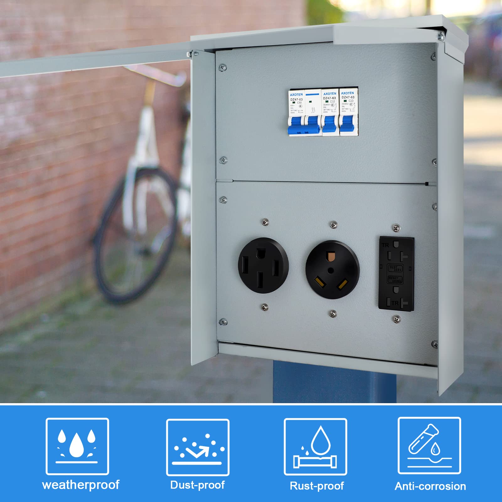 Cajas De Toma De Corriente Eléctricas Con Pedestal Resistentes A La ...