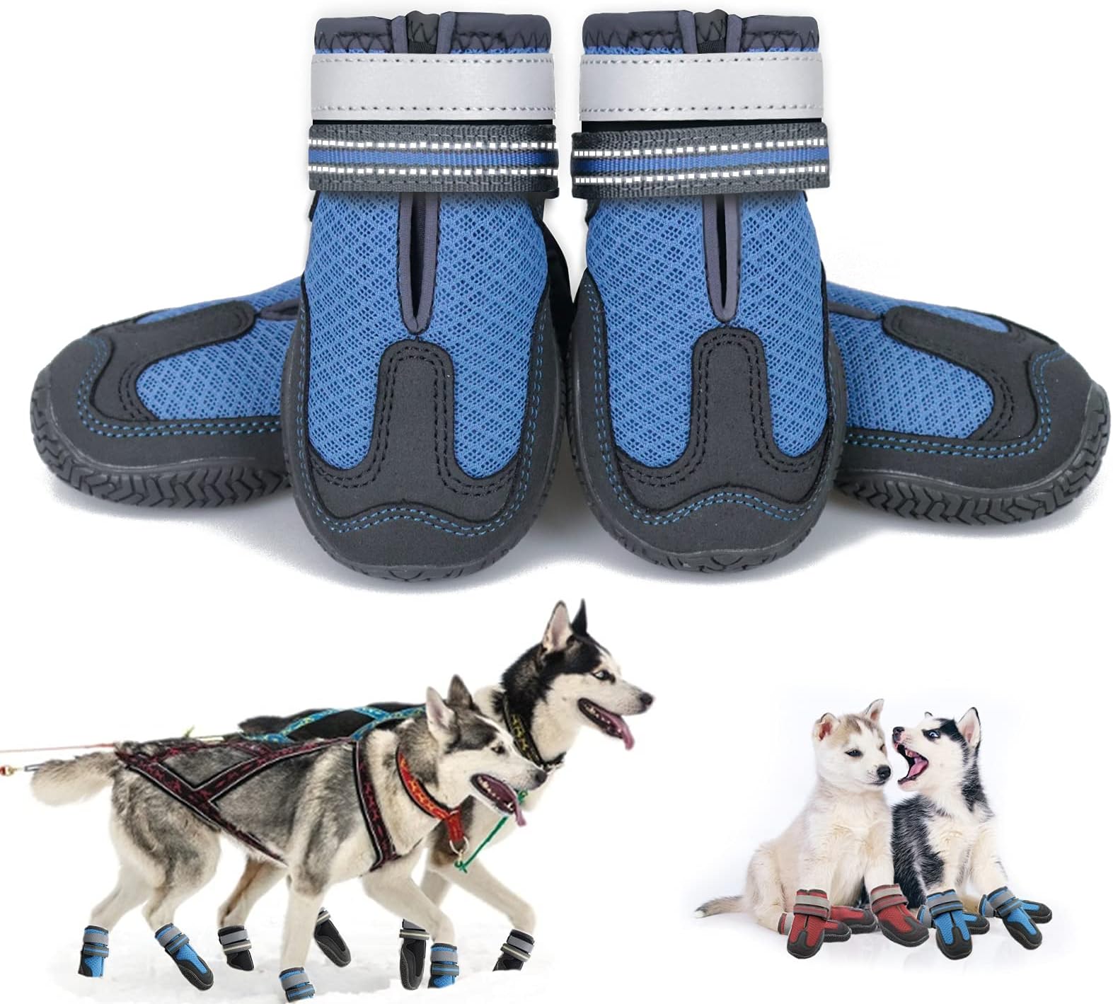 Dog Shoes Mesh Blue Size 1