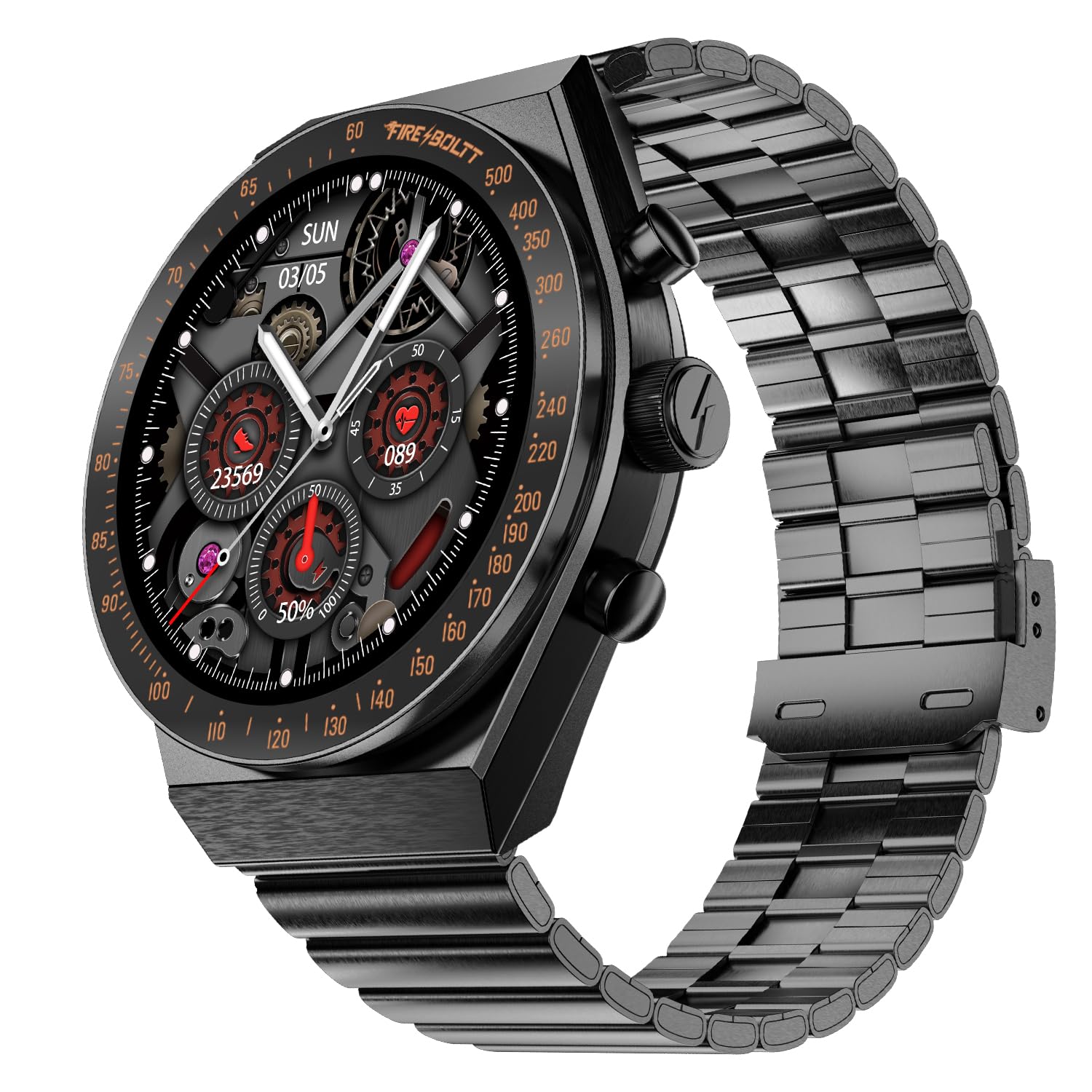 Fire-Boltt Spacewatch 36.3mm (1.43 inch) AMOLED Display, Wireless Char