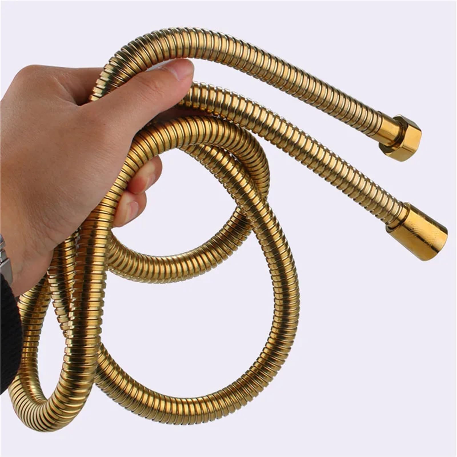 Manguera de ducha flexible de acero inoxidable, 80 cm de largo, tubo de fontanería de alta presión, diseño antitorceduras para una fácil instalación