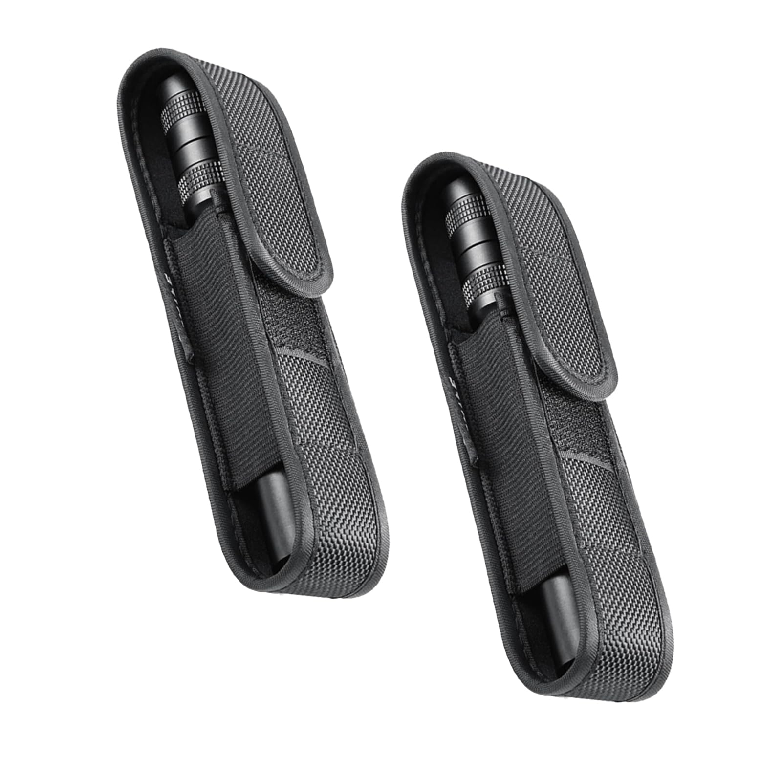2 Pezzi porta torcia cinturone,Torcia Cinturone Torcia Fondina, Custodia Torcia Tattica per Cinturone, Accessori Cinturone Tattico per caccia,campeggio ed escursionismo (14cm*3.2cm)