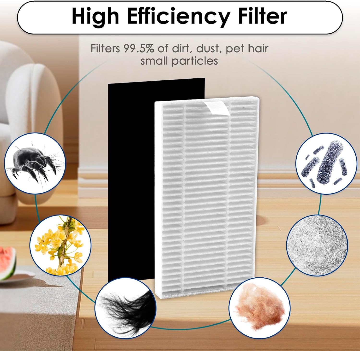 (15 Pieces) M2 Plus/ M2L Plus Replacement Parts Compatible with Lefant M2 Plus/ M2L Plus Robot Vacuum Cleaner, 1 Roller Brush, 4 Side Brushes, 4 HEPA Filters, 2 Mop Pads, 4 Dust Bags, Accessories Kit