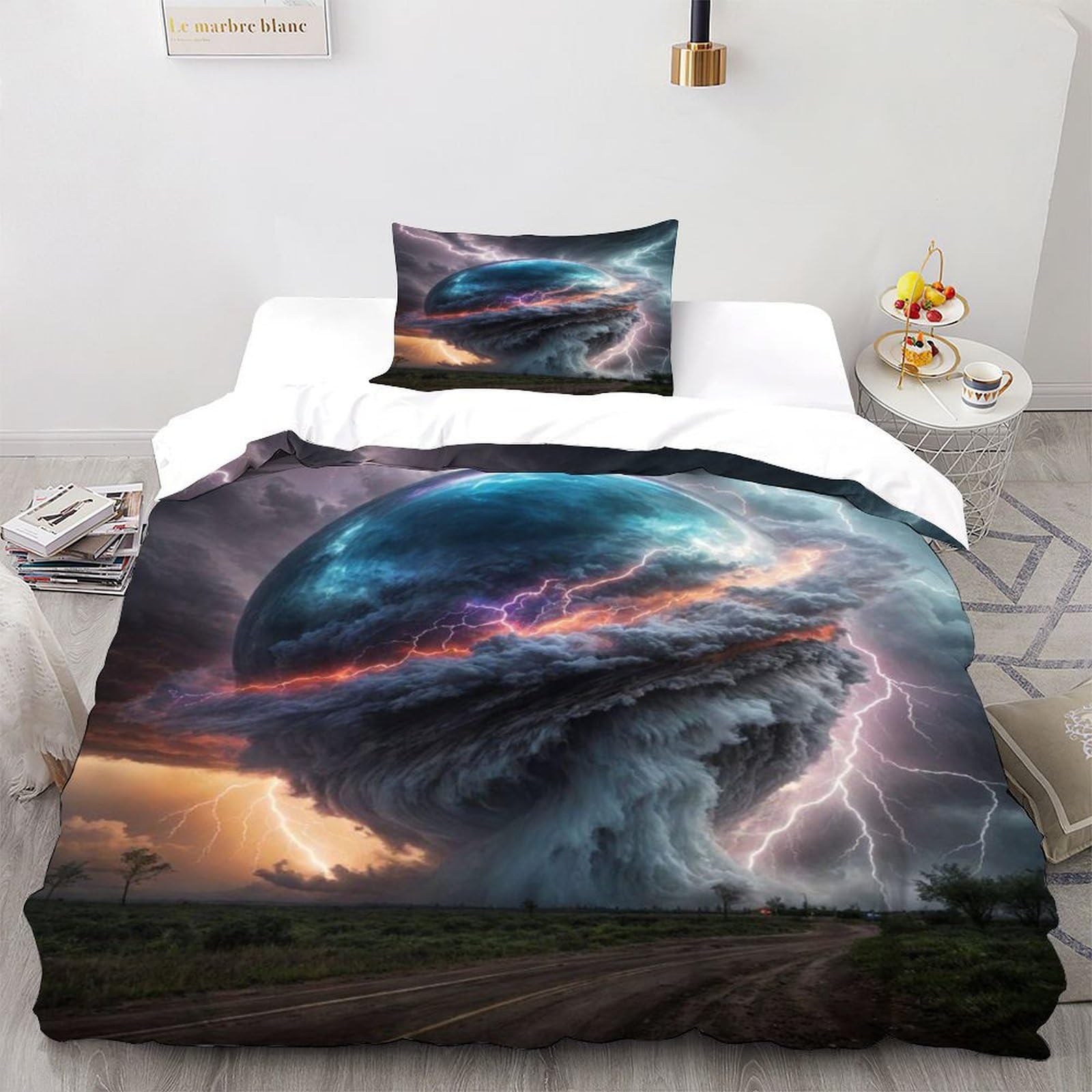 Housse de couette Starry Sky 135x200cm pour transformer votre chambre en un planétarium