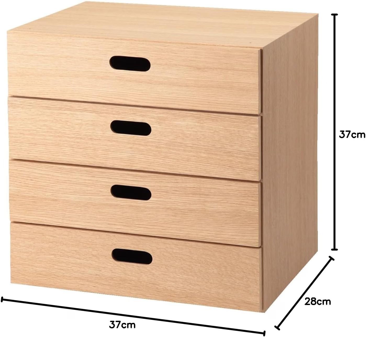Amazon｜無印良品 スタッキングチェスト 幅37×奥行28×高さ37cm 引出し4