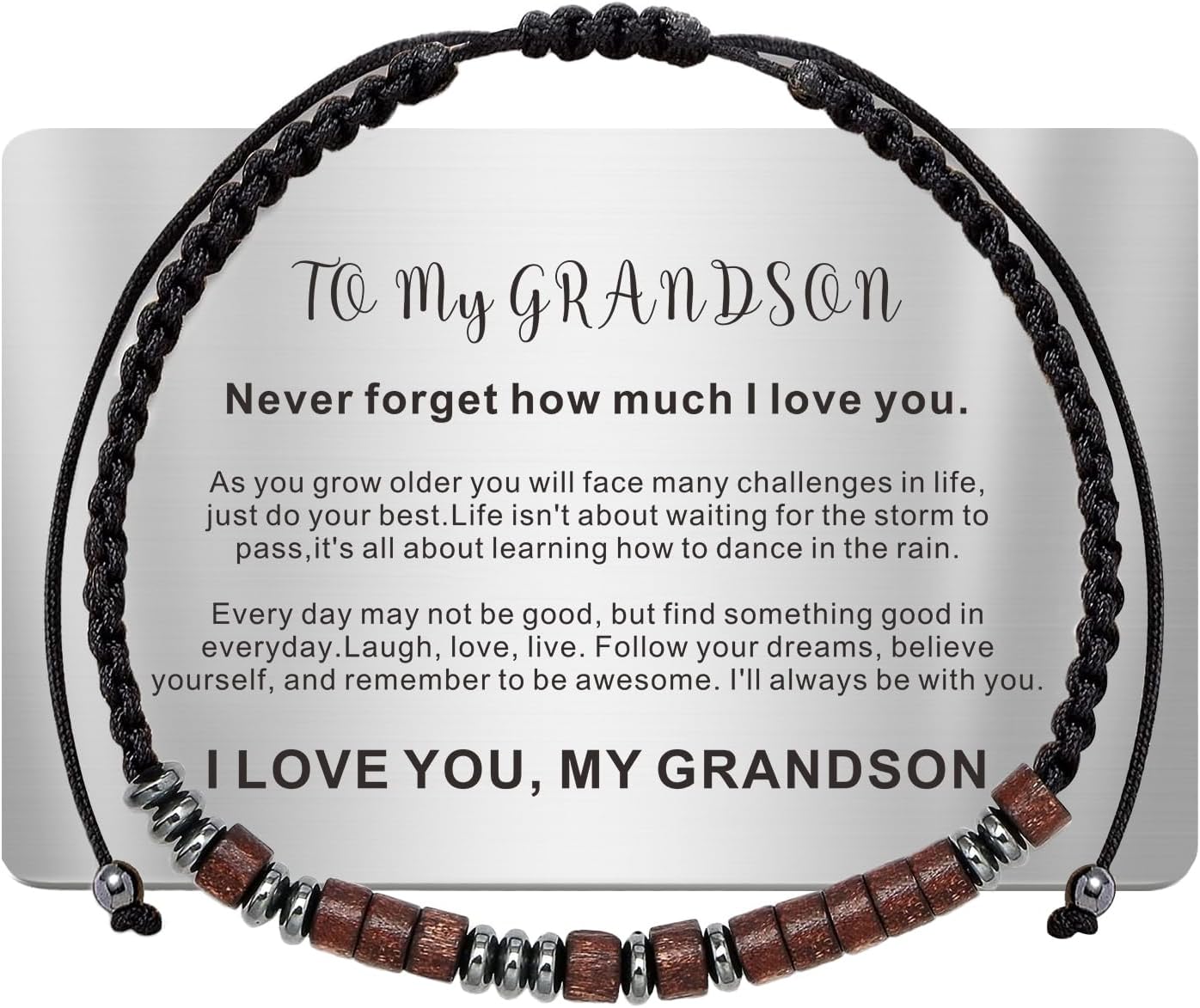 Grandson Bracelet From Grandma Personalized I Love Dominican