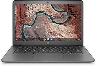 HP Chromebook 14-inch HD Laptop, AMD A4-9120C, 4GB DDR4 RAM, 32GB eMMC Computer Storage, AMD Radeon R4 Graphics, ChromeOS, Micro SD Card Reader, USB Type C, Wi-Fi, Bluetooth, Chalkboard Gray (Renewed)
