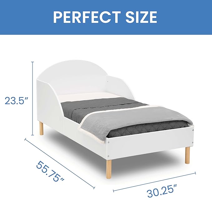 Cama Toddler Delta Children Reese - Bianca White Certificada Greenguard Gold miniatura 3