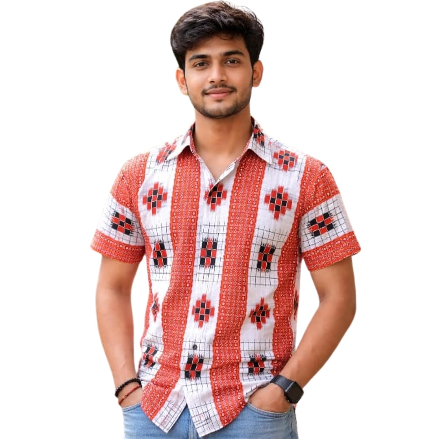 S&S SAMBALPURI Men’s Printed Cotton Blend Half Sleeve Shirt Regular Fit Stylish Casual Shirt for Men Trendy Sambalpuri Des... - Review, Price and Buying Guide
