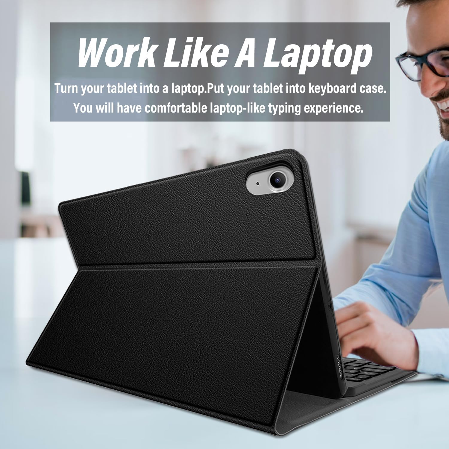 Backlit Keyboard Case for iPad (A16) 11th Gen 11-inch 2025, iPad 10th Gen 10.9" 2022 with Screen Protector & Mouse, Rainbow Backlight Detachable Wireless Keyboard with PU Leather Folio Case - Image 6