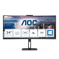 AOC Monitor CU34V5CW/BK 34 pollici Curvo 3440x1440, UW-QHD