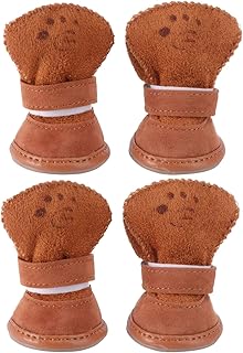 iplusmile Cat Paw Slippers Snow Dog Boots, Antiskid Pet Boots Paw Protectors Warm Fleece Dog Shoes for Small and Medium Dogs and Puppy (Random Color, Size L) Chihuahua Socks