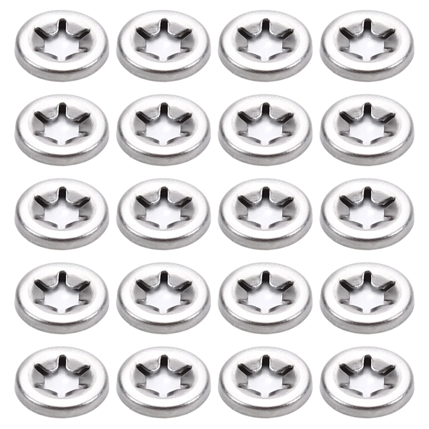 Othmro 100Pcs Starlock Washer 5mm Inner Dia 12mm Outer Dia, Push On Lock Washer Locking Washers Clips Fastener Stainless Steel Tooth Lock Washers for