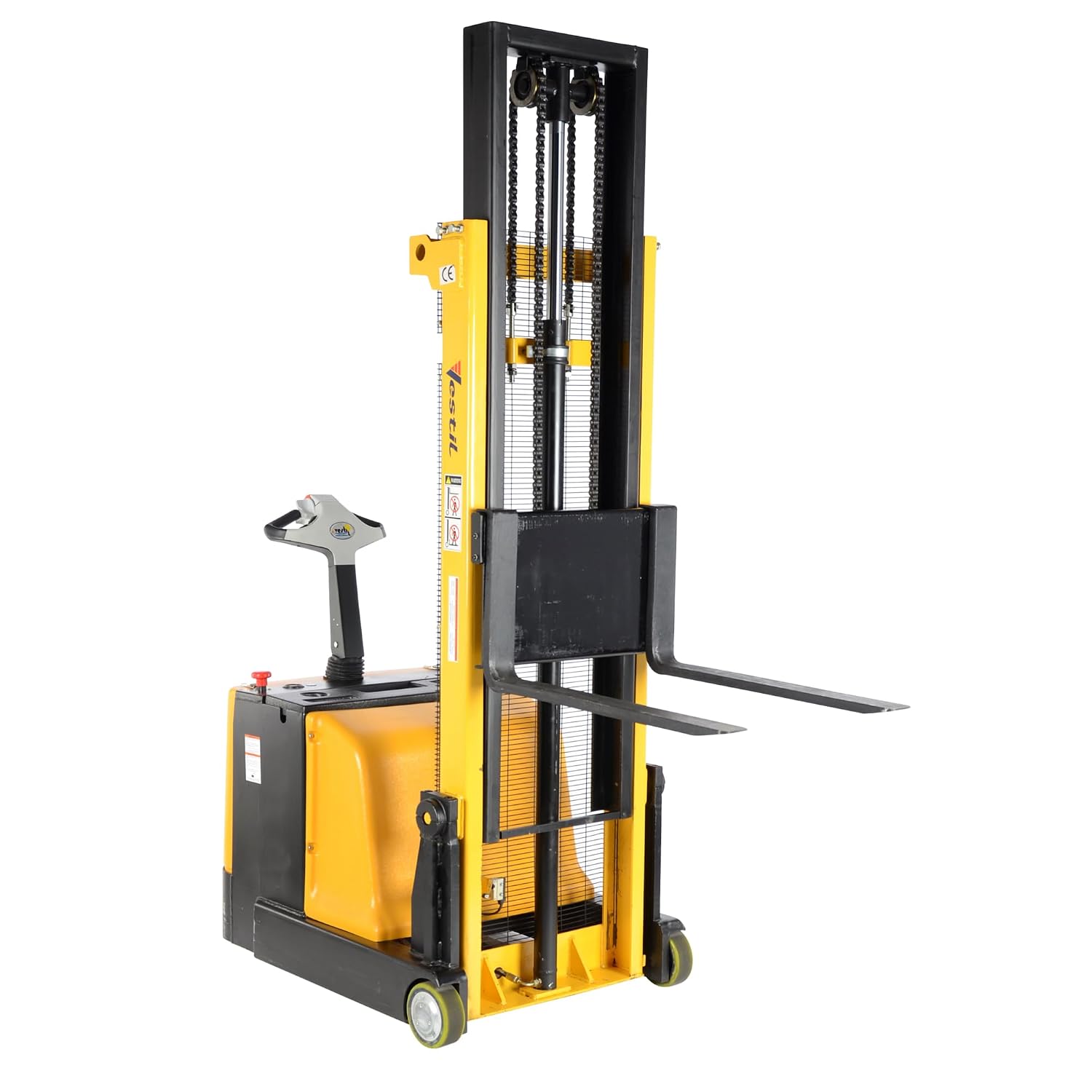 Vestil S-CB-118 Steel Counter Balanced Powered Drive Lift 2 in. to 118 in. Raised Height 1,000 Lb. Capacity Black/Yellow