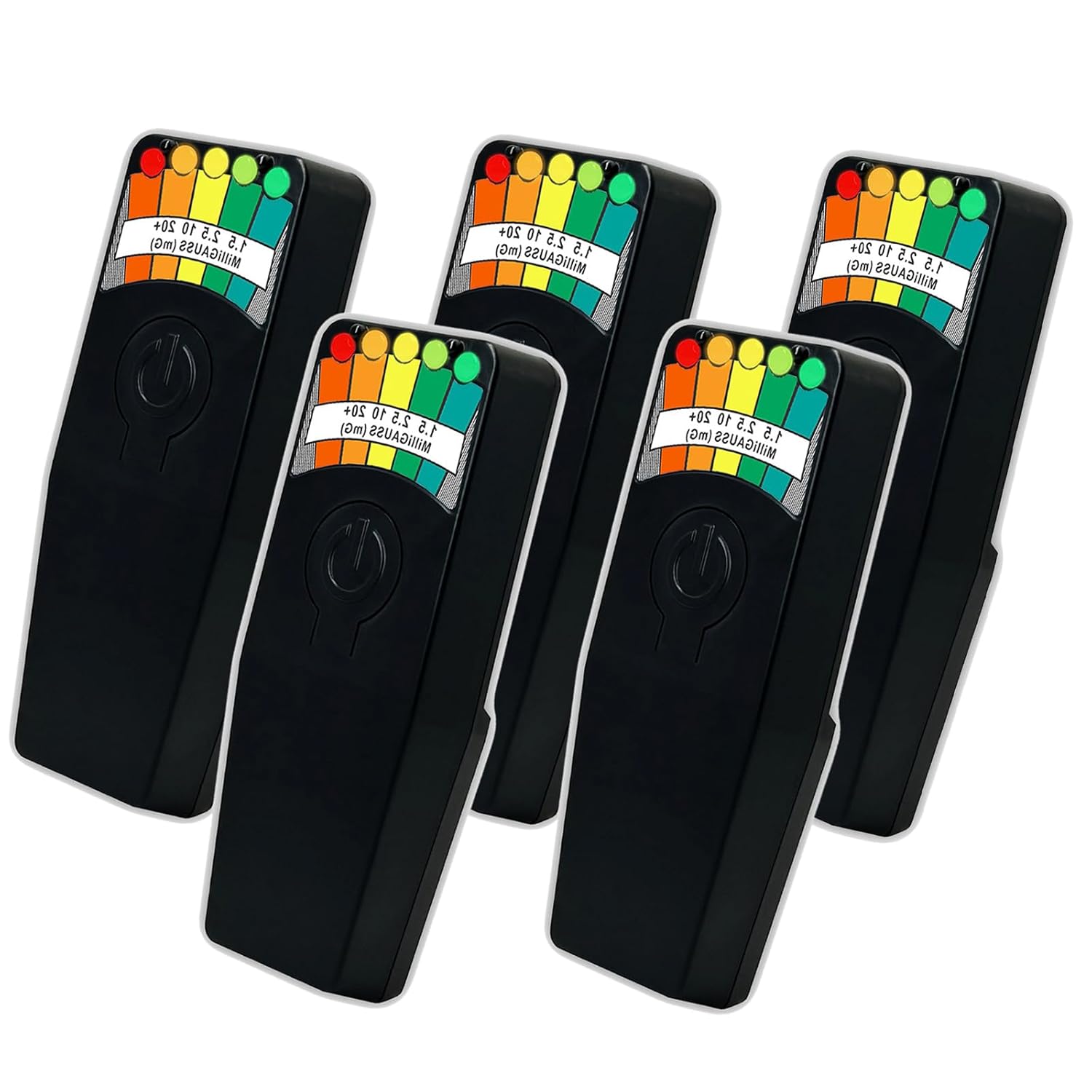 5 Pack EMF Meter Ghost Hunting Equipment Kit, EMF Magnetic Field Detector, Portable Electromagnetic Field, Ghost Hunting Paranormal Equipment Tester EMF Reader with LED Display, Black