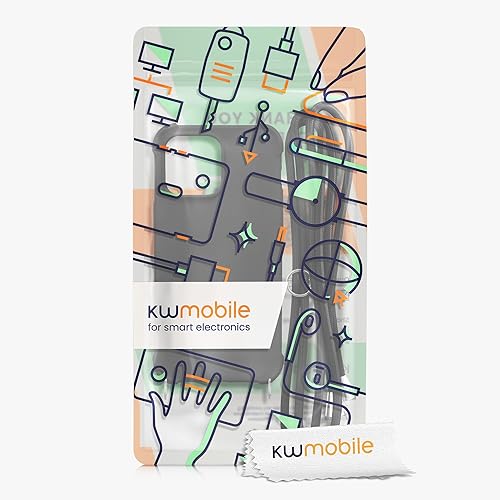 Miniatura 7 de kwmobile Funda cruzada compatible con Apple iPhone 14 Pro Max, funda de silicona TPU con correa, color negro