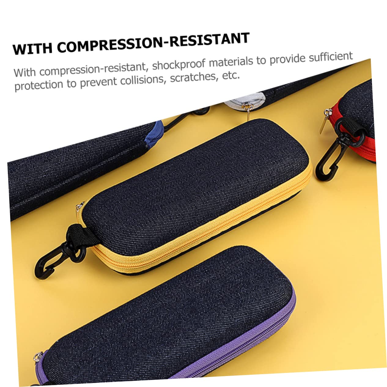 Totority 4pcs Box Case for Trip Lightweight Pouch Storage Easy to Carry Harmonica Bag Color