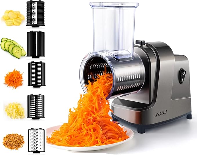 Electric Cheese Grater, 250W Electric Slicer Shredder
