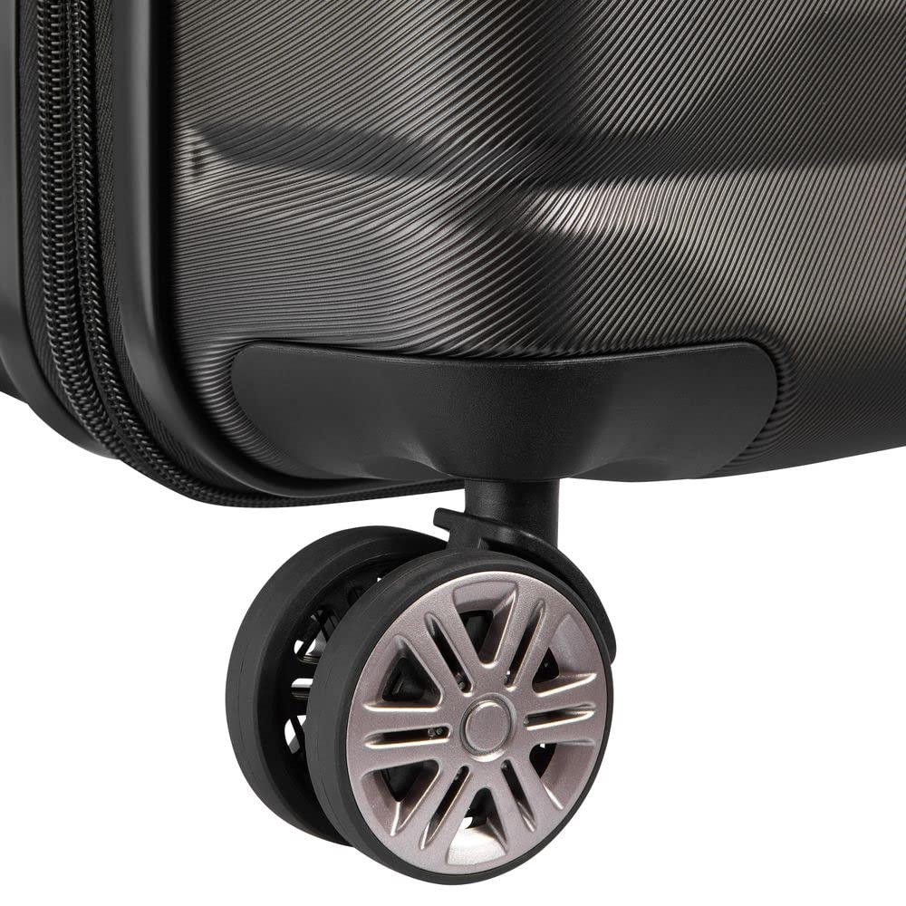 DELSEY Paris - AIR Armour - Valise Cabine Rigide Extensible - 55x35x26 cm - 42 litres - S - Noir