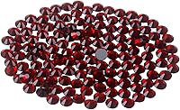 Vista 22 de Genie Crystal ss34 Red Glass Rhinestones 288 Pcs, 7.0 mm Big Light Siam Flatback Rhinestone, Diamond Cut Gems for Crafts, Face Mask, Makeup