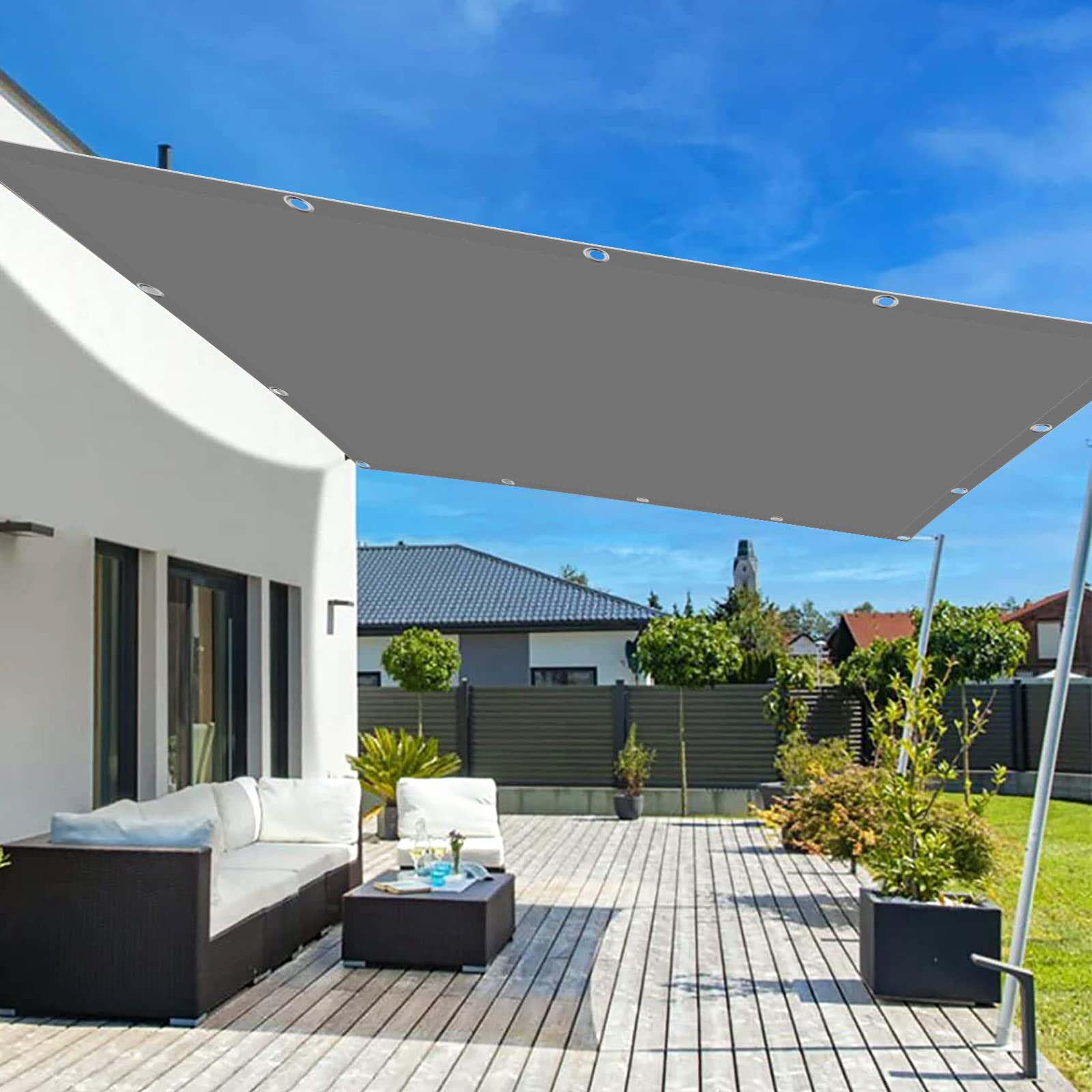 Toile ombrage anti UV et pluie pour protéger votre salon de jardin