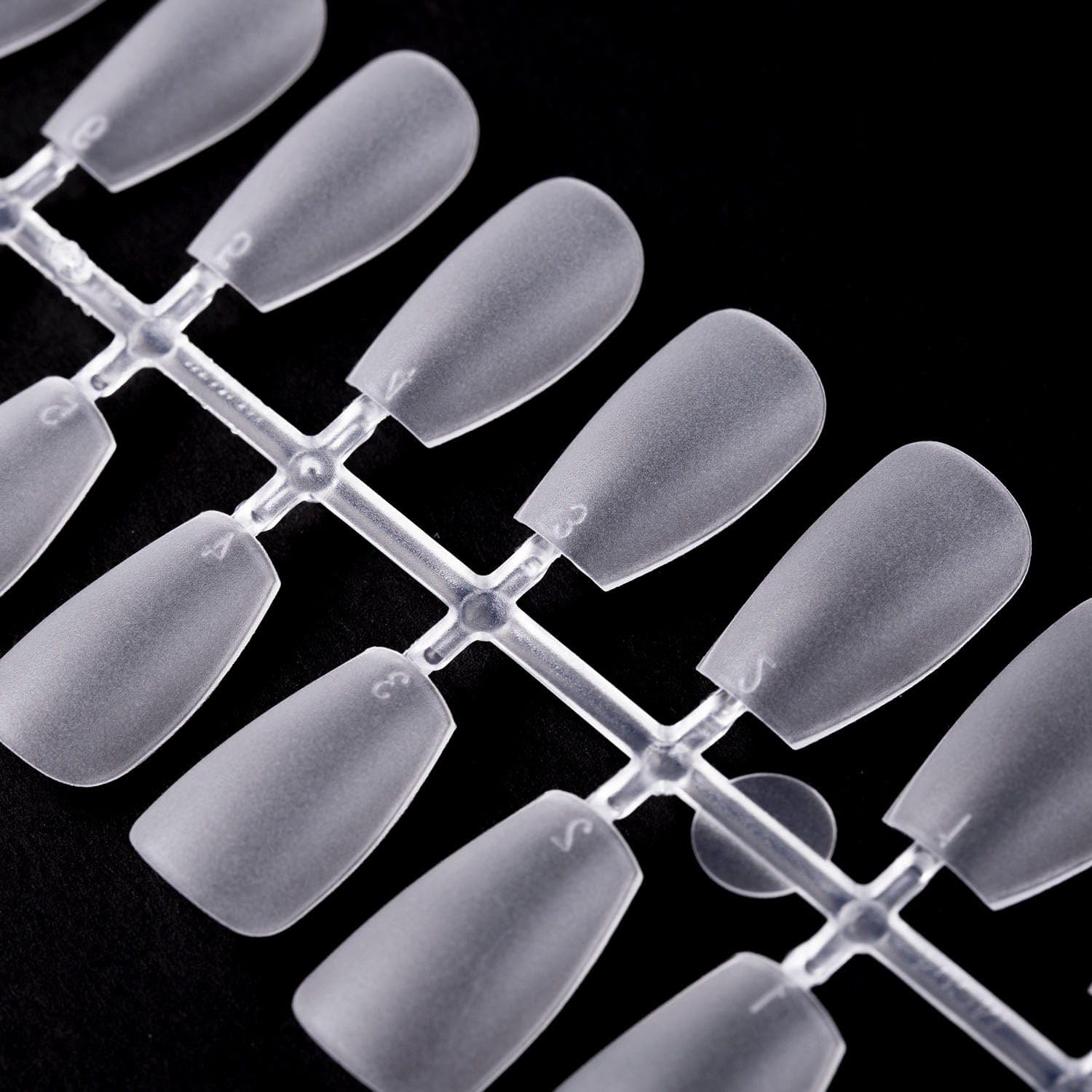 Maniology Full Cover Nail Tips for Extensions | 300 Count Press-On Nail Set, 15 Sizes Durable Clear False Nails for DIY Manicures, Nail Art & Extensions (Short Coffin)
