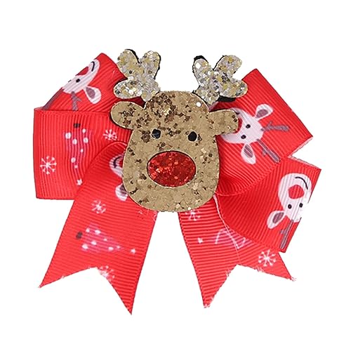 Pasadores para cabello fino para niñas, accesorios para el cabello con lazo colorido, pinza para el cabello de Navidad, copo de nieve, muñeco de