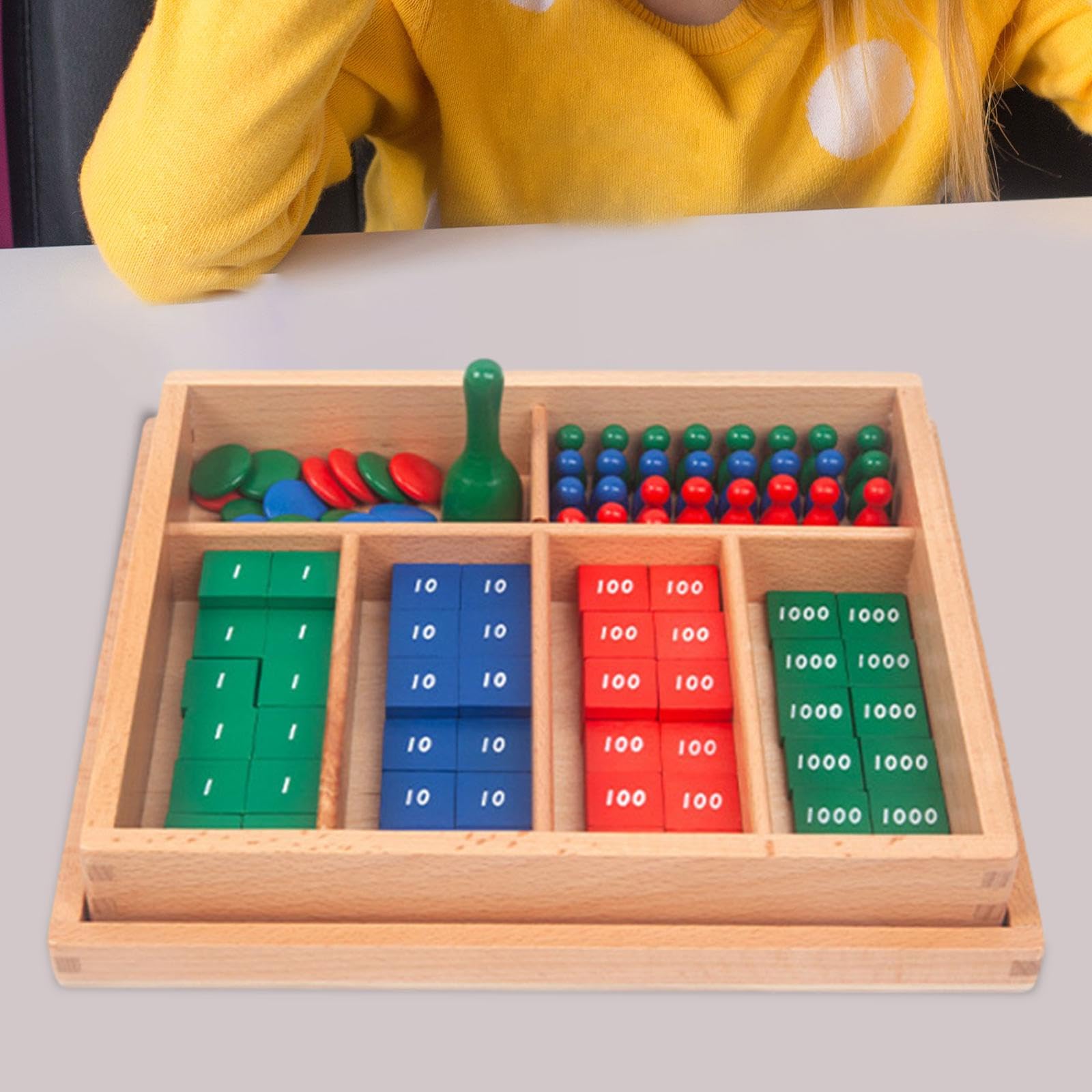 Juego de Sellos, Material Didáctico Matemático, Juguete Matemático Profesional, Herramienta de Aprendizaje Temprano para Niños Y Niñas de 3