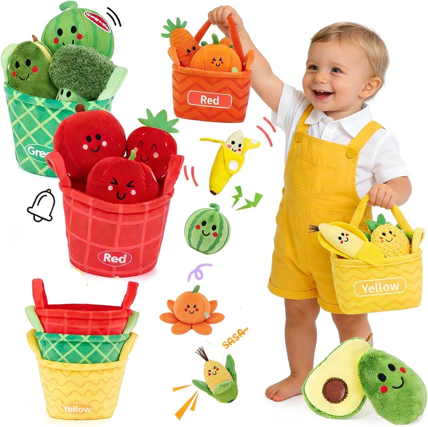 Beauenty Beauenty Baby Toys 6-12 Months Plush Set Brand: Beauenty | Age range (description): Baby | Theme: Food | Material: plush | Colour: Multicolor | Number of players: 1