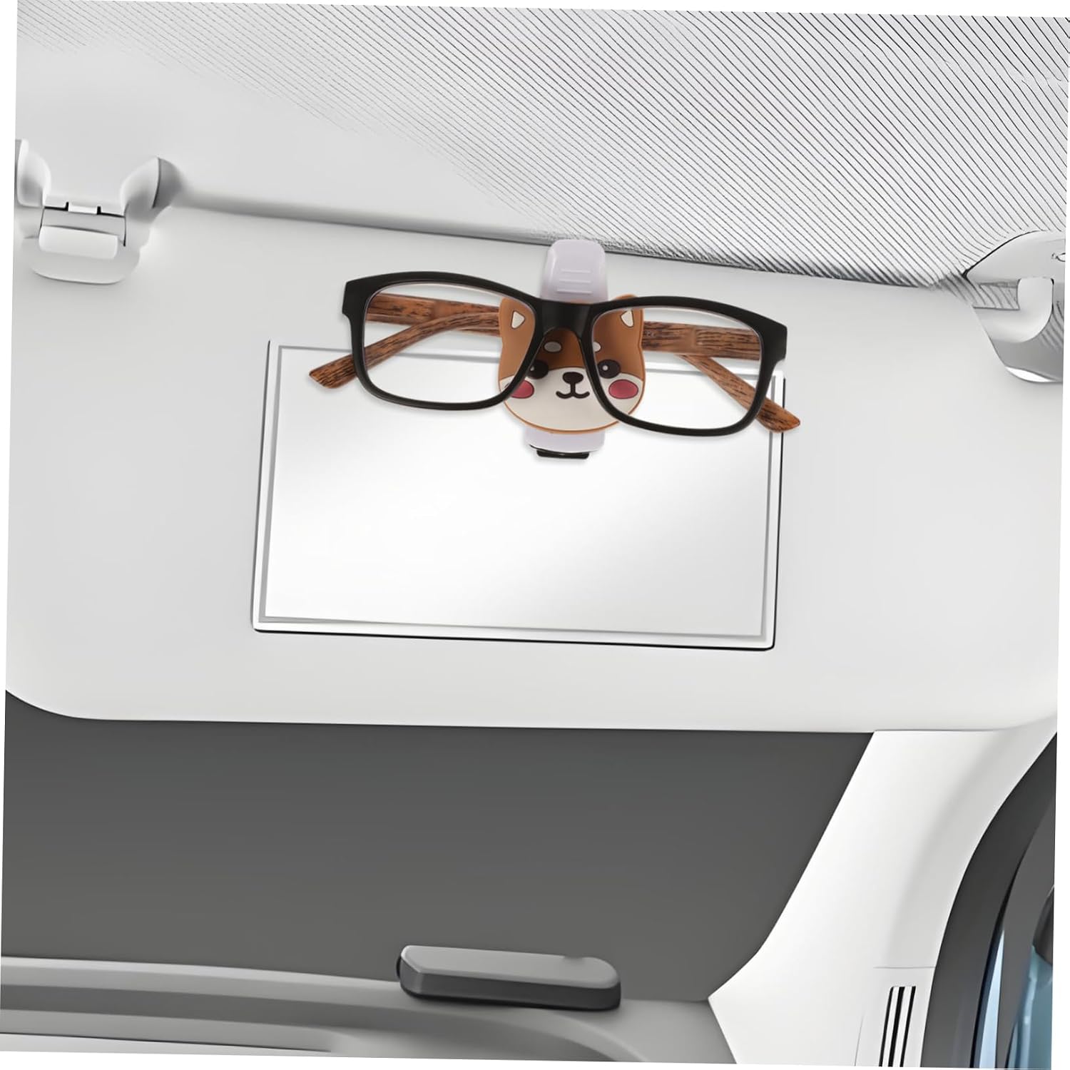 PRETYZOOM 2pcs Car Visor Cartoon Sunglass Holder Clip for Glasses Cards image 4