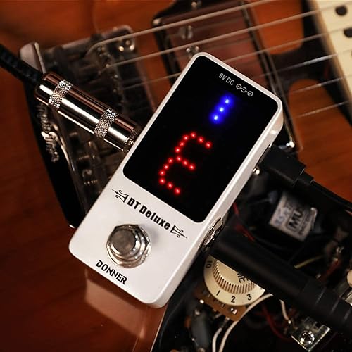 Vista 14 de Donner - Pedal octavador de guitarra, pedal octavador digital Harmonic Square, cambio de tono, 7 tipos de tono, 3 modos de tono: sostenido, Octava