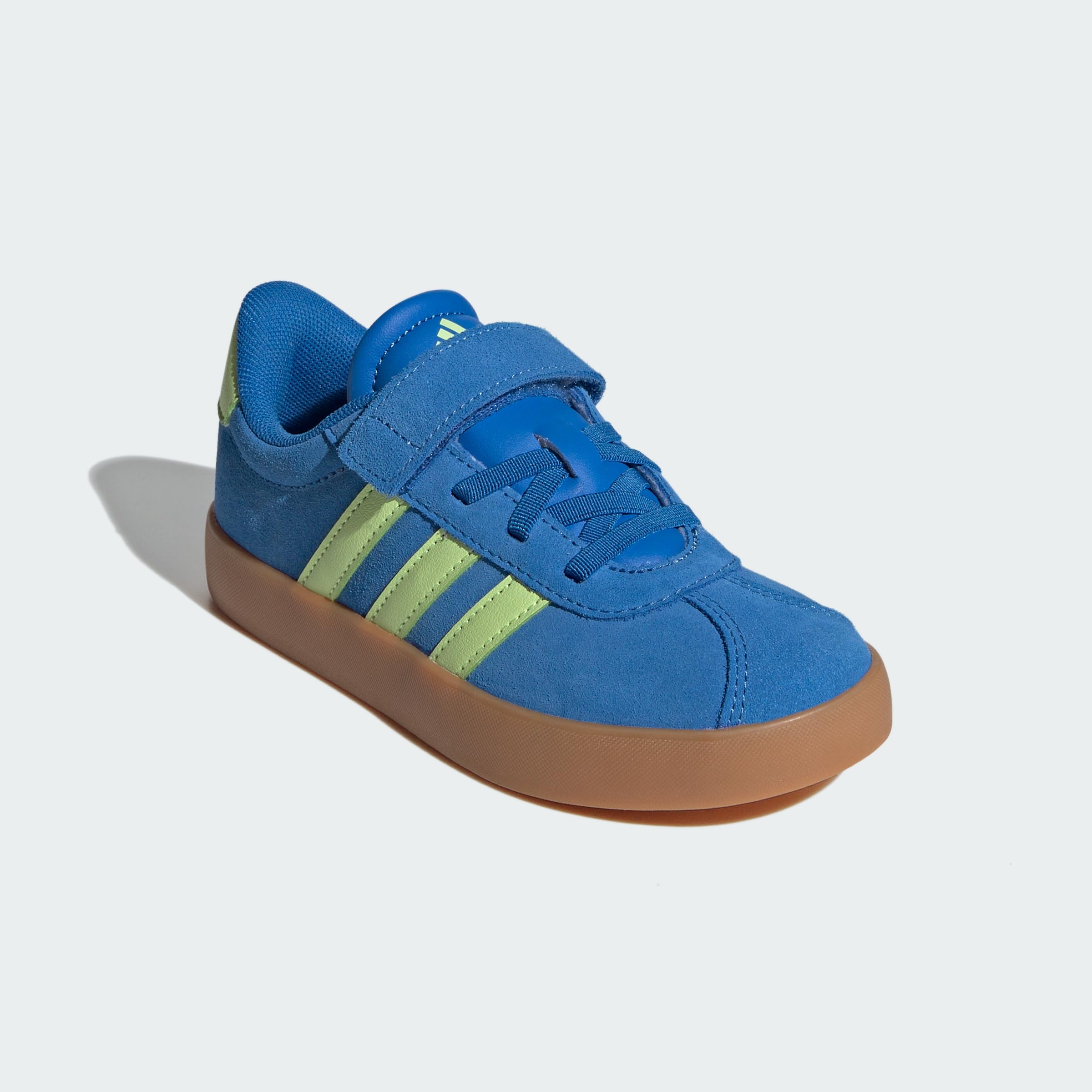 adidas Unisex - Bambini e Ragazzi VL Court 3.0 Hook And Loop Shoes Kids, Bright Royal/Pulse lime/GUM10, 32 EU
