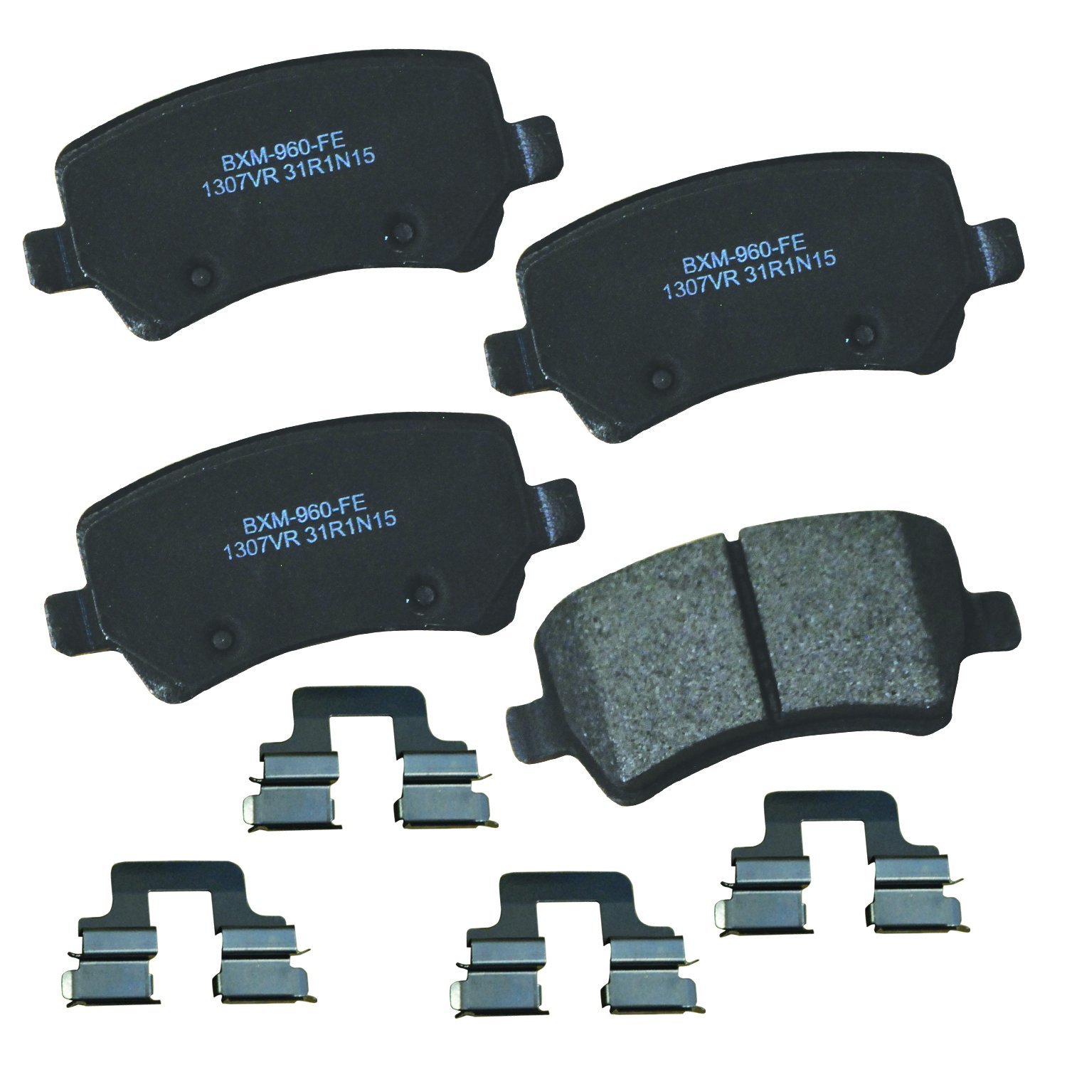 Bendix Premium SBM1307VR Semi-Metallic Rear Brake Pads for Select Models Land Rover LR2, Range Evoque, Volvo S60, S60 Cross Country, S80, V40, V40 V60, V60 V70, V90 XC60, XC70