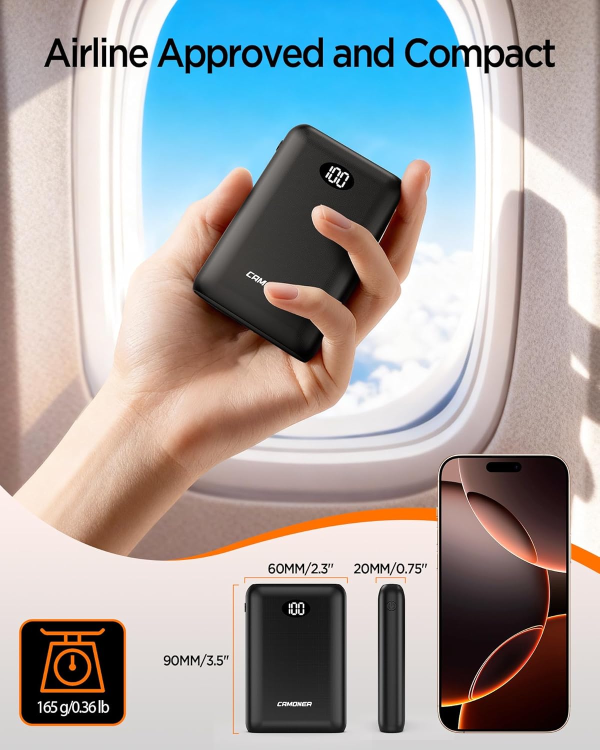 5V 3A/2A 10000mAh Heated Vest Battery Pack, Power Bank for Heated Vest,Chair, Jacket, Blanket with LED Display,Portable Battery Pack for Soleilwear, for KOVNLO, for Yolikeb, for TIDEWE - Image 7