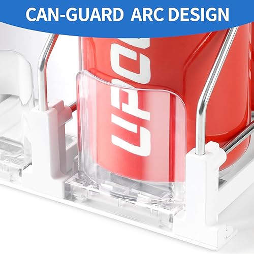 Miniatura 6 de Organizador de bebidas para refrigerador, dispensador de latas de soda, dispensador de nevera para refrigerador, 5 filas y 20 latas de 12.2 pulgadas