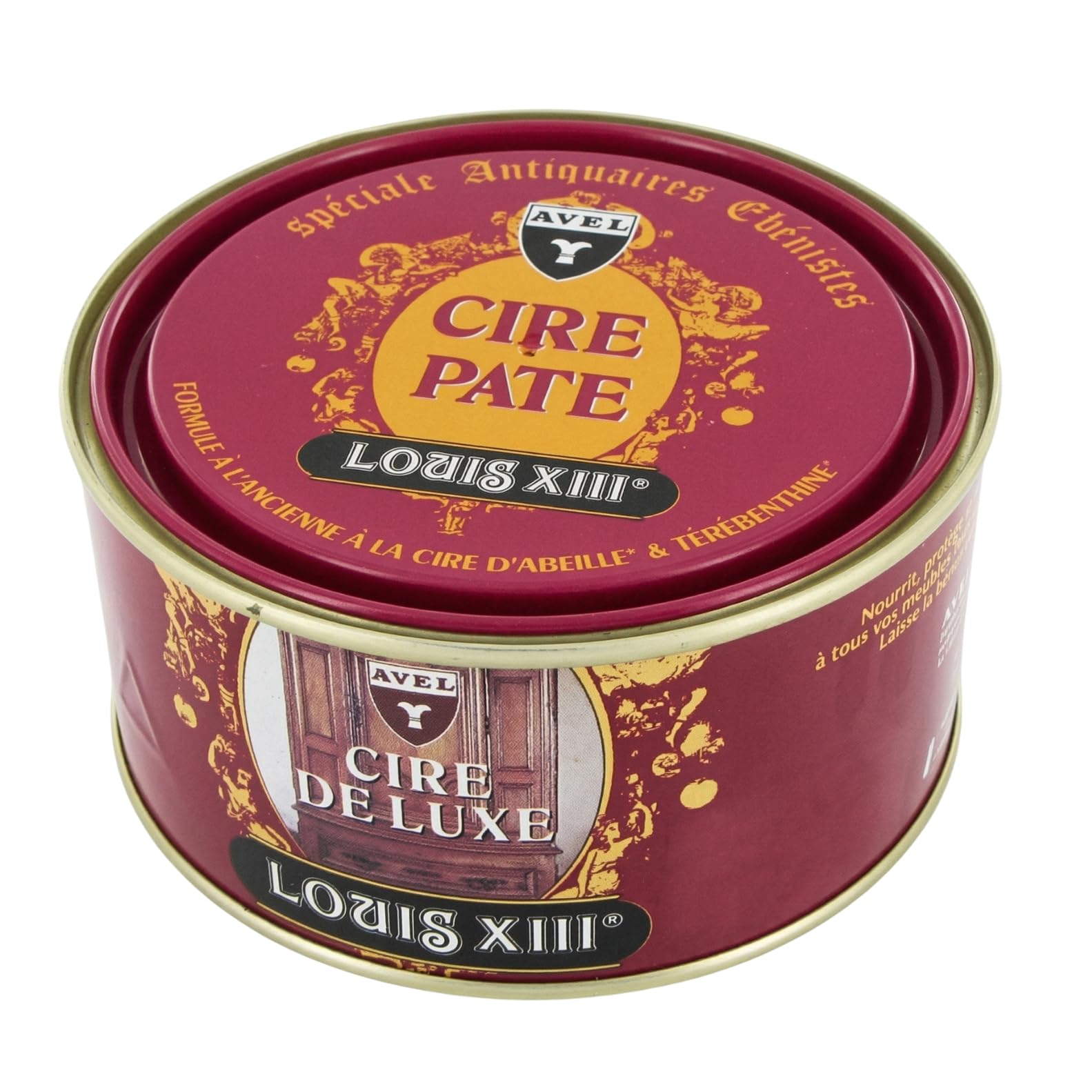 Louis XIII Cera de Lujo para Madera 500 ml – Pasta con Cera de Abeja y Carnauba | Nutre, Protege y Abrillanta | Acabado Satinado Profesional | Cerezo (37)