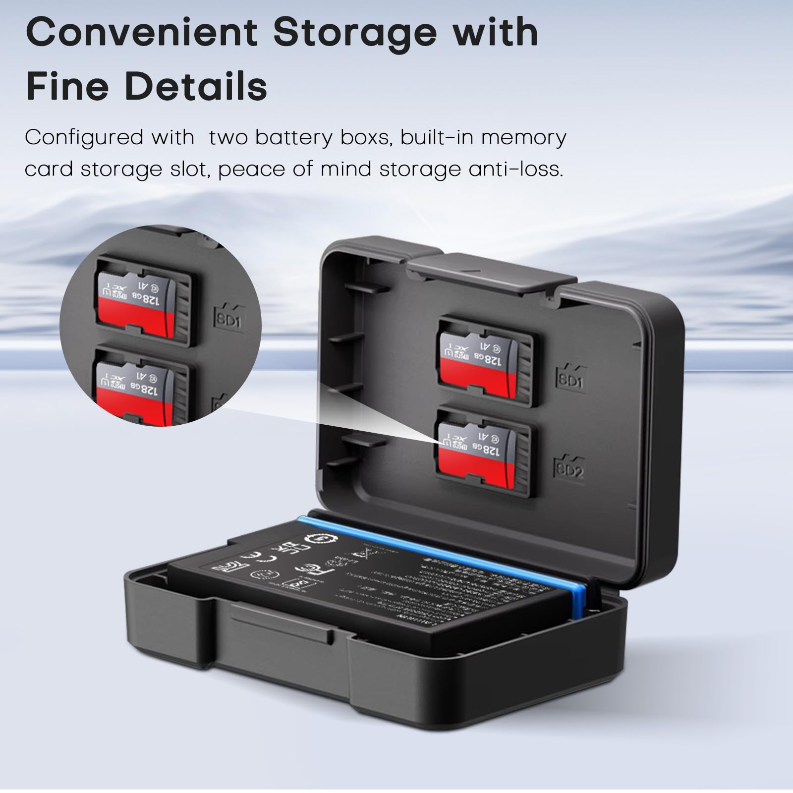 REYGEAK Batería de litio recargable para Insta-360 X5, 2 baterías de 2800 mAh de alto rendimiento con cargador para insta-360 X5 (cargador + 2 baterías)
