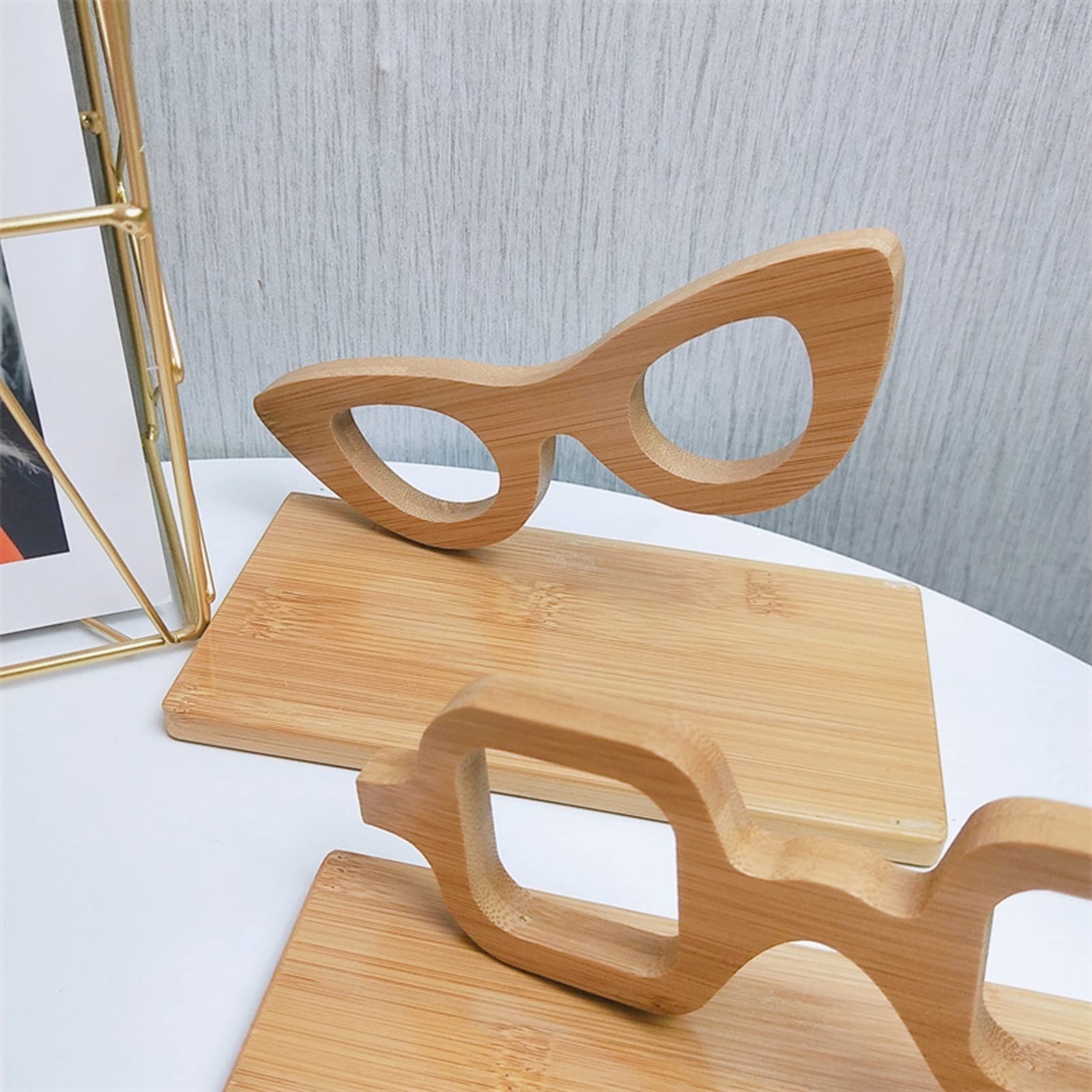 UNNS Kreative Brille Display Ständer Sonnenbrillen Display Ständer Brille Lagerräder Brille Halteholz Holz (Color : A)