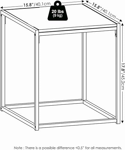 Miniatura 103 de Furinno Camnus Modern Living - Mesa auxiliar, color nogal Columbia Nuez Columbia,gris roble francés,Americano,Walnut Cove,Mármol Blanco,Roble,Blanco