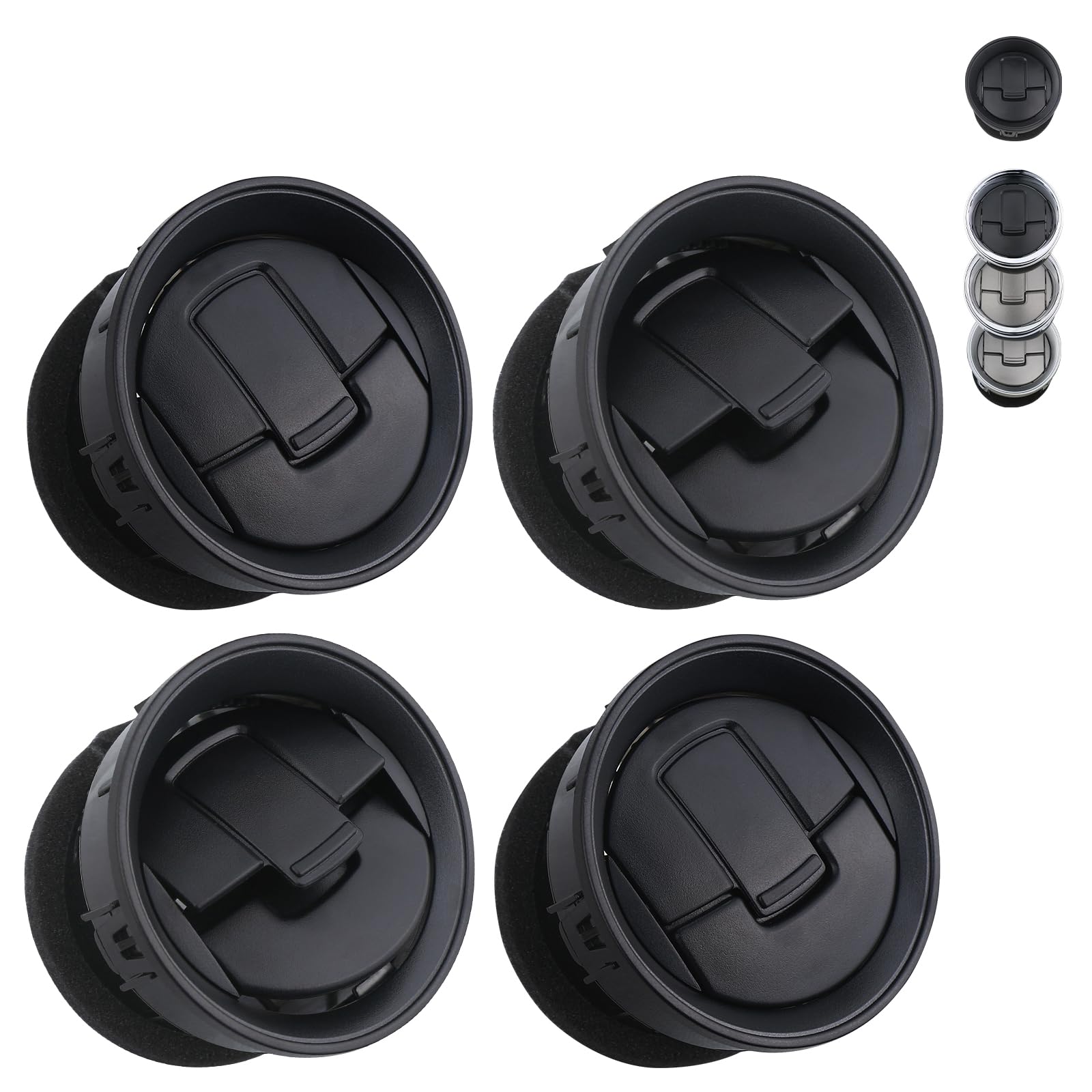 TQPONLY Dashboard AC Heater Air Duct Vent Louvre (4 Pcs) Compatible with 2009-2014 Ford F150 Lobo Interior Accessories Replaces 9L3Z-19893-AA