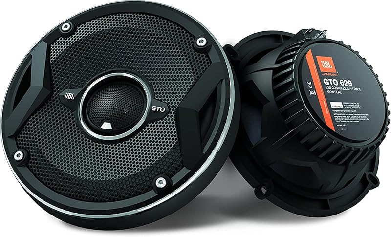 GTO629 6.5/'' GTO 2 vías 360 Watts MAX Power Grand Touring Series parlantes coaxiales de audio para automóvil incluidos con Alphasonik, GTO629+Alpha
