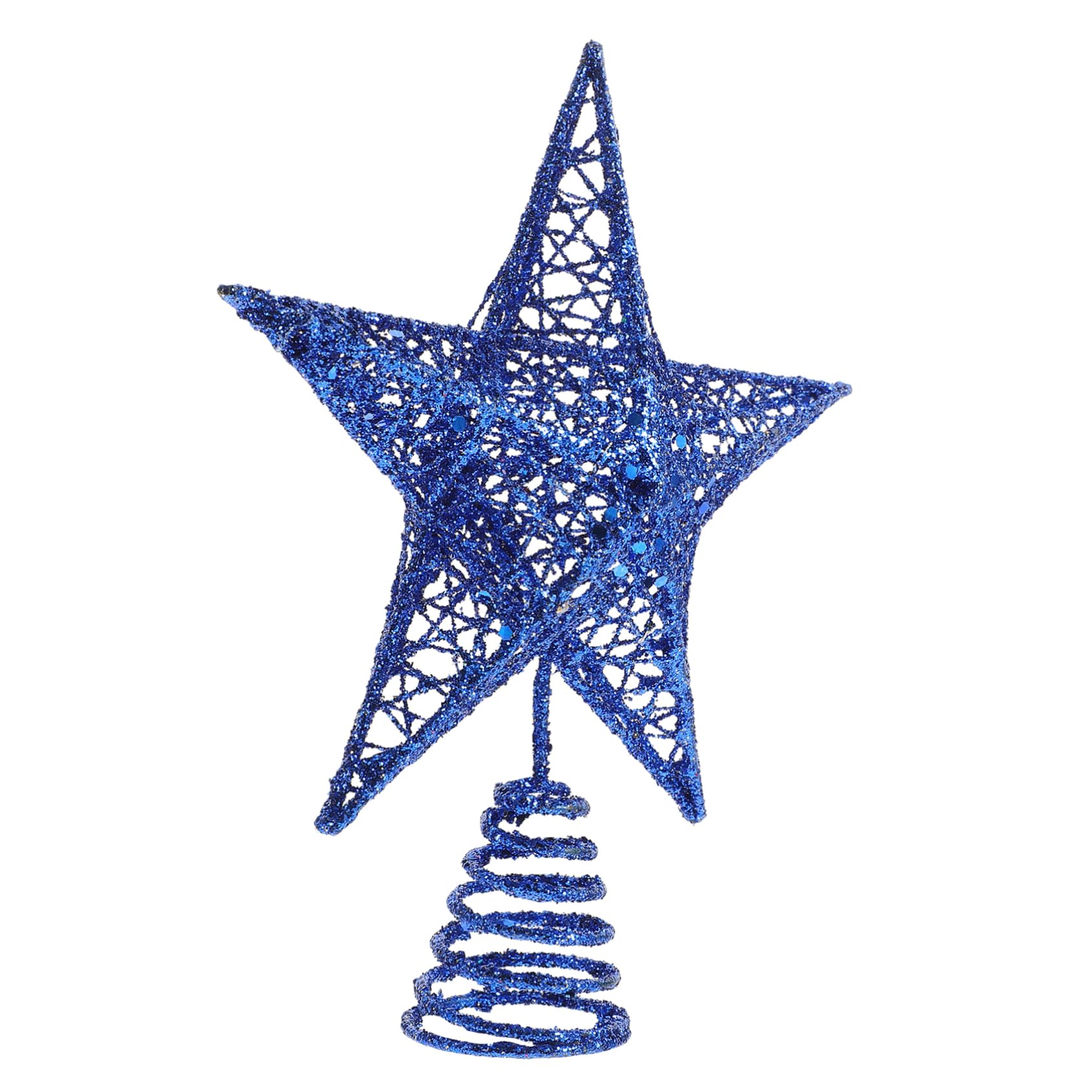 Estrella para copa del árbol de navidad azul eléctrico de 20 cm ideal para decorar salones